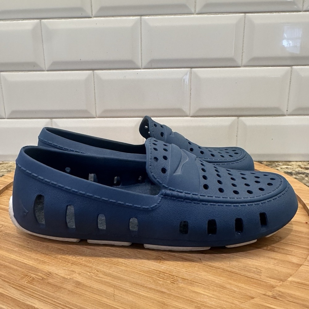 Floafers Prodigy Driver Kids Size 3 Blue Slip On Loafers Shoes Waterproof Preppy